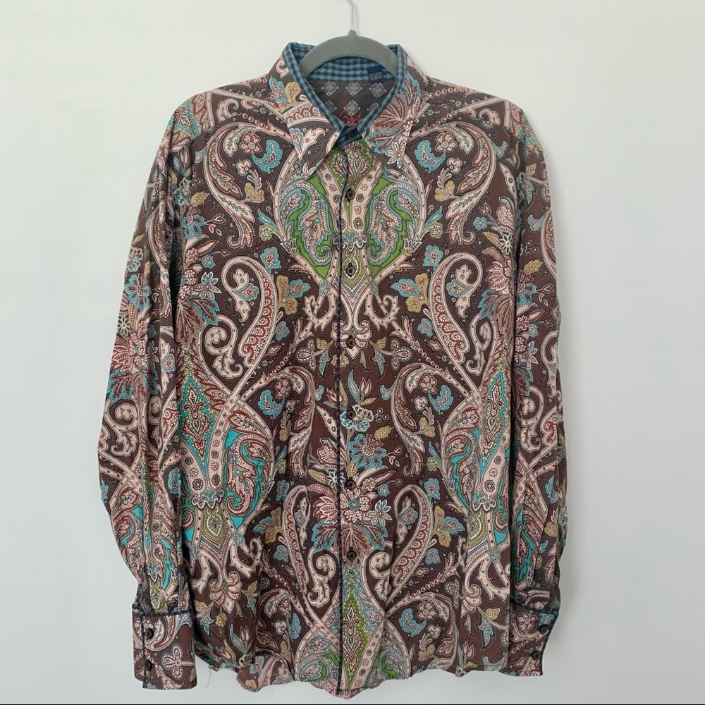 Brown Robert Graham Button Down Shirt